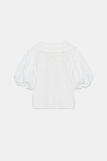PETER PAN COLLAR BLOUSE - White by Zara - Image 5