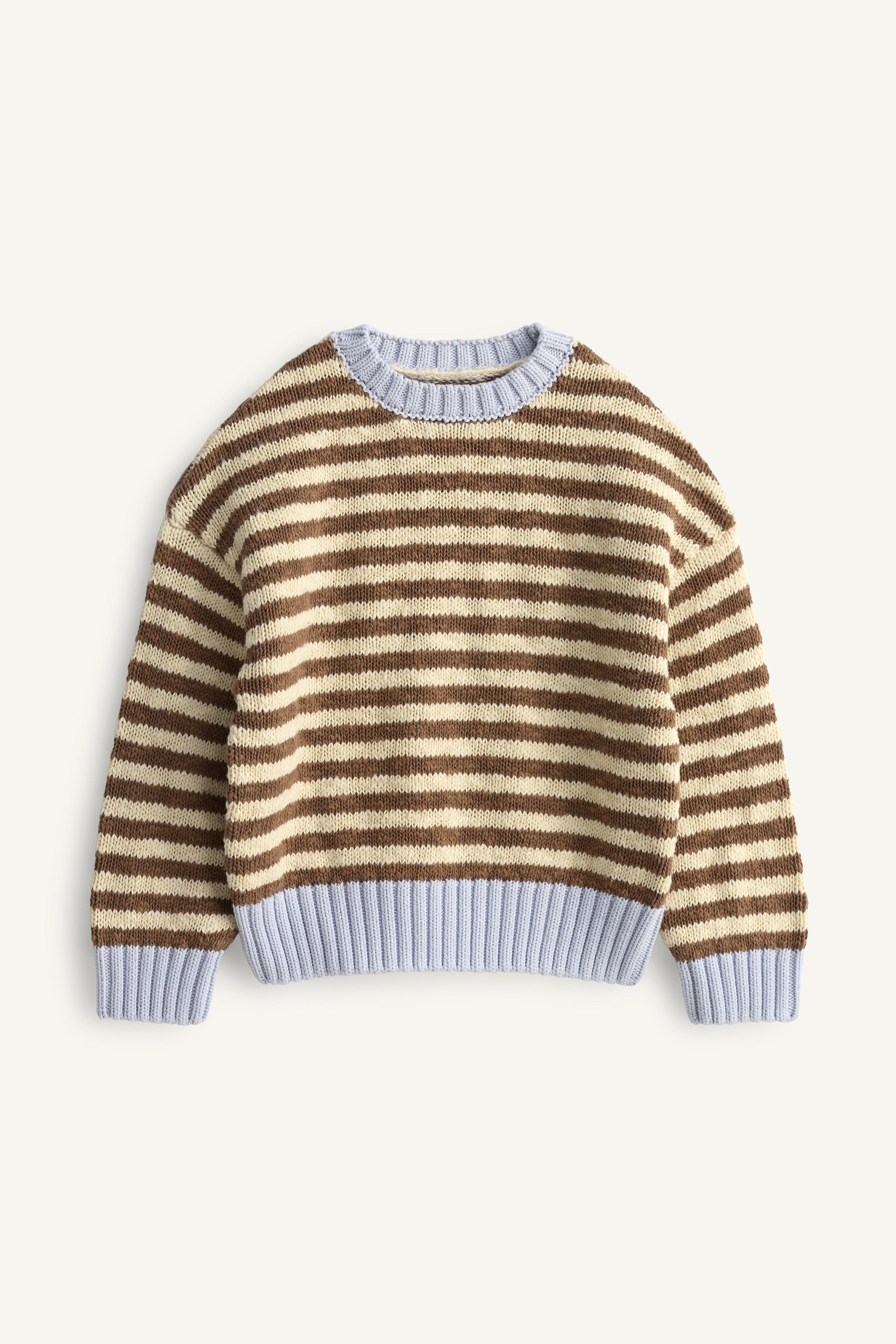 PULL EN MAILLE À RAYURES CONTRASTE ÉDITION LIMITÉE