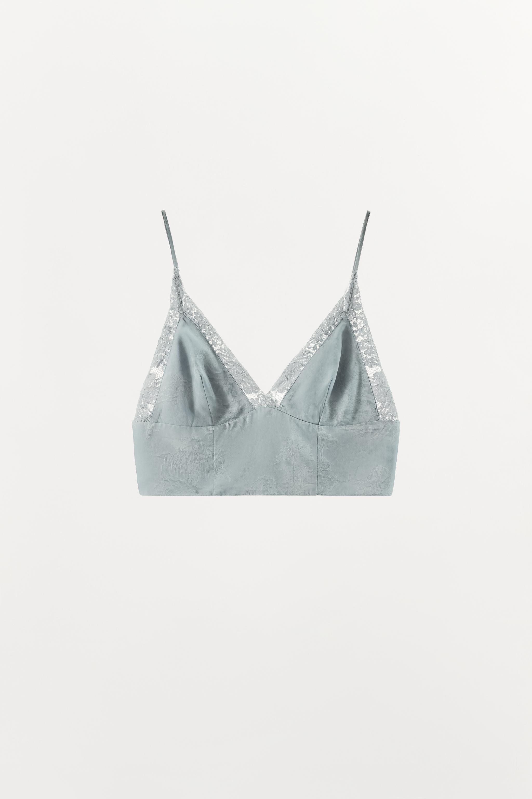 LACE JACQUARD CROP TOP