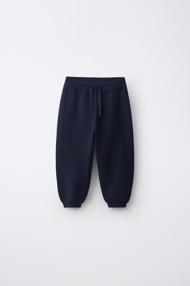 KNIT JOGGERS - Blue by Zara