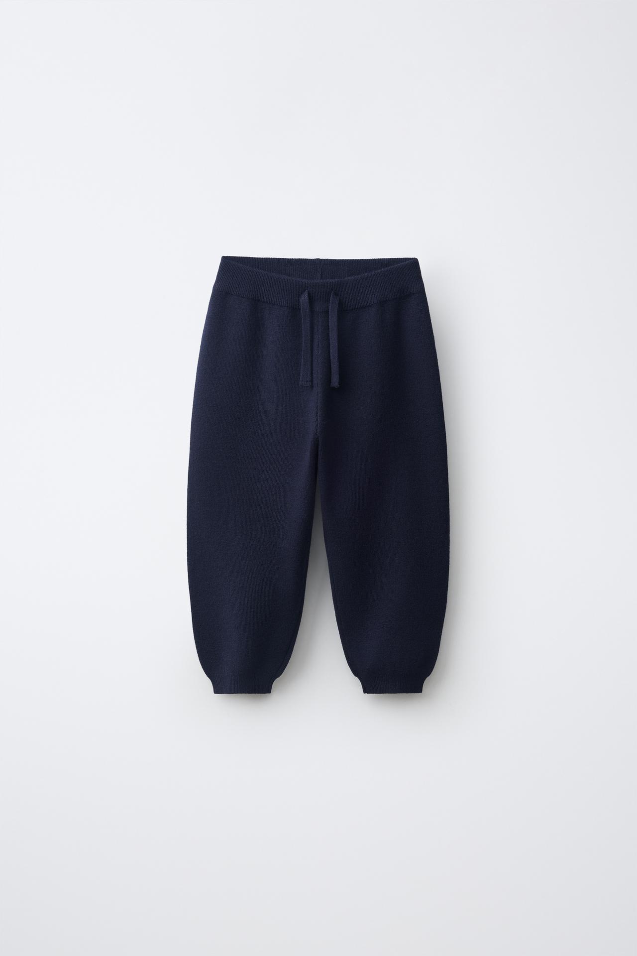 KNIT JOGGER PANTS — Blue