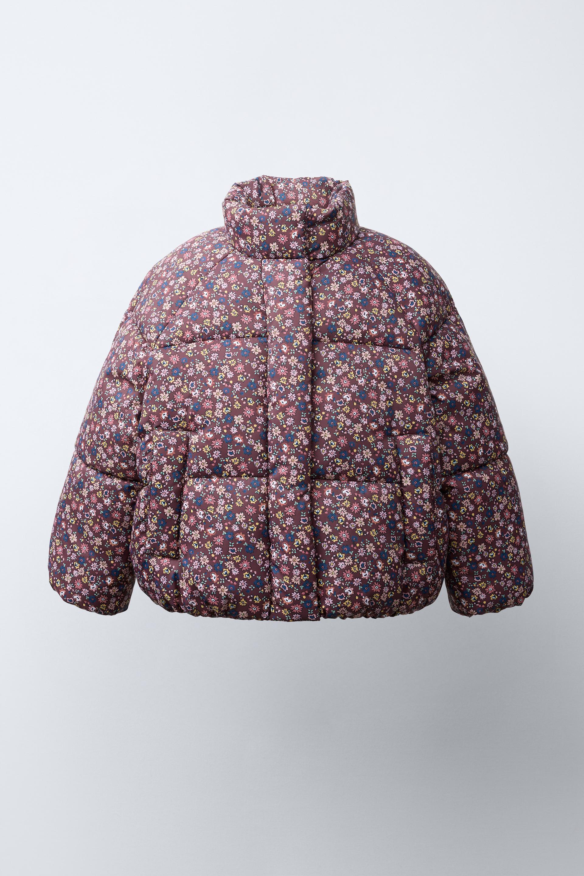 Floral Print Puffer Jacket