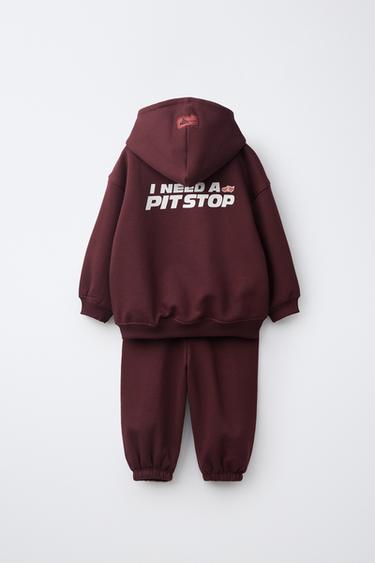 Zara CARS LIGHTNING MCQUEEN © DISNEY/PIXAR HOODIE AND JOGGER SET - Maroon