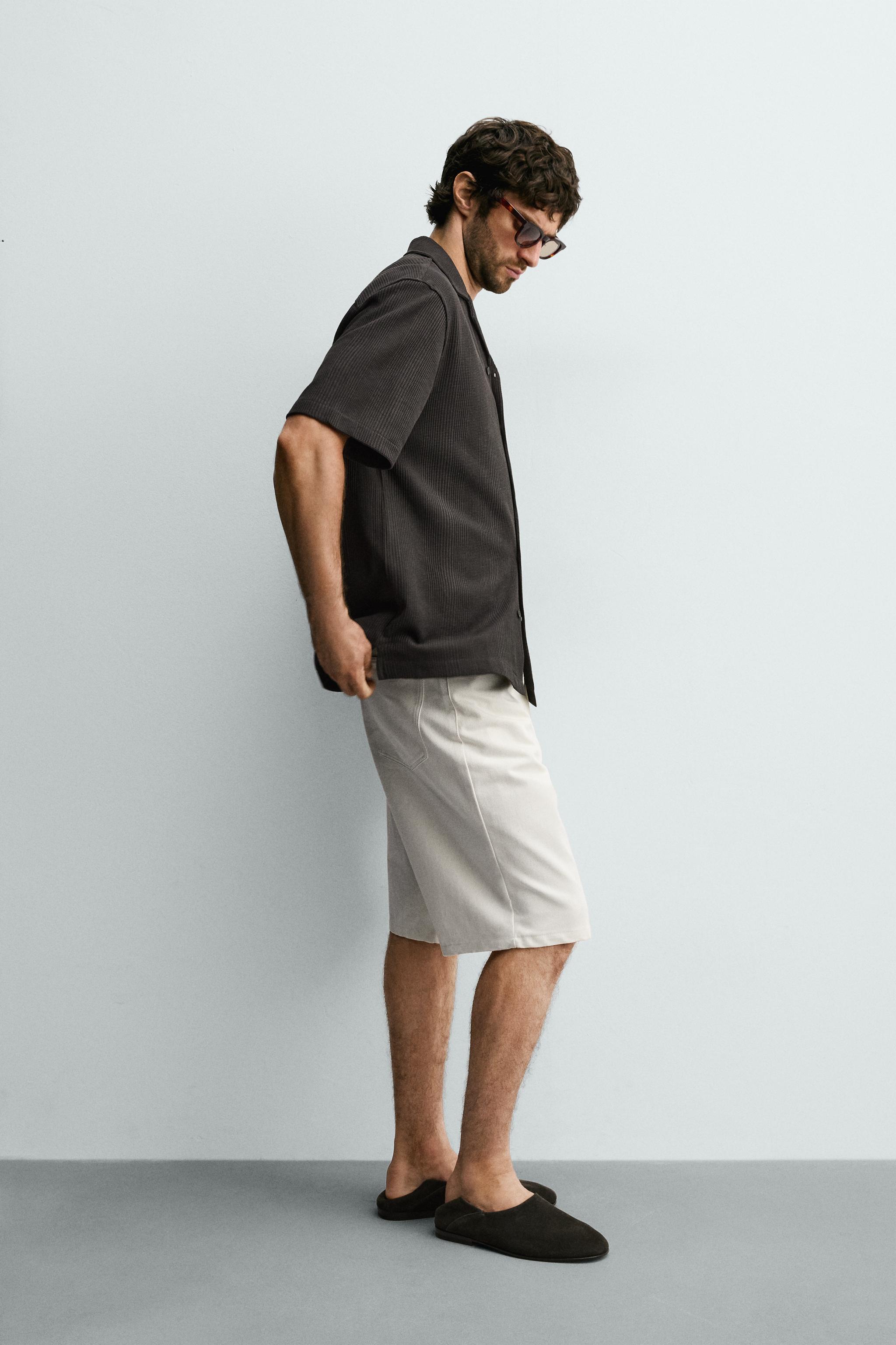 Zara DOKULU REGULAR FIT GÖMLEK görsel 4