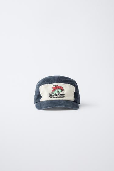 WASHED EFFECT EMBROIDERED CAP - Blue by Zara - Image 0