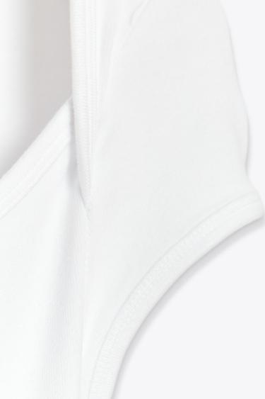 SQUARE NECK T-SHIRT - White by Zara - Image 9