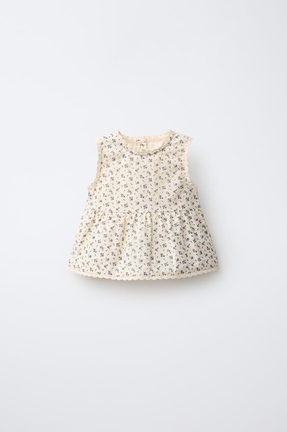 FLORAL BLOUSE - Ecru by Zara - Image 0