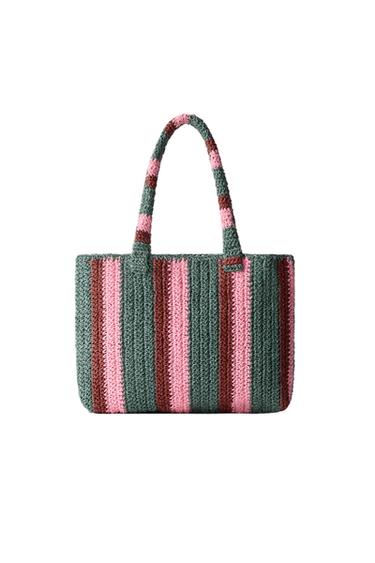 BOLSO SHOPPER RAYAS - Rosa de Zara