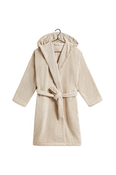 HOODED BATHROBE (360 GXM²) - Sand by Zara