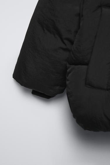 VESTE MATELASSÉE À CAPUCHE - Noir de Zara - Image 4