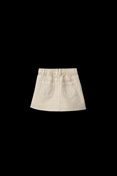 FALDA SARGA TACHAS - Mantequilla de Zara