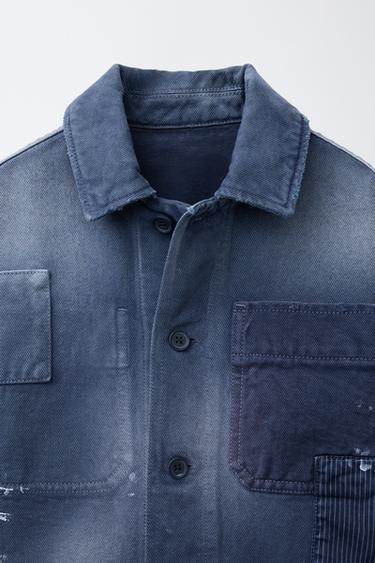 WASHED-EFFECT OVERSHIRT - Blue by Zara - Image 2