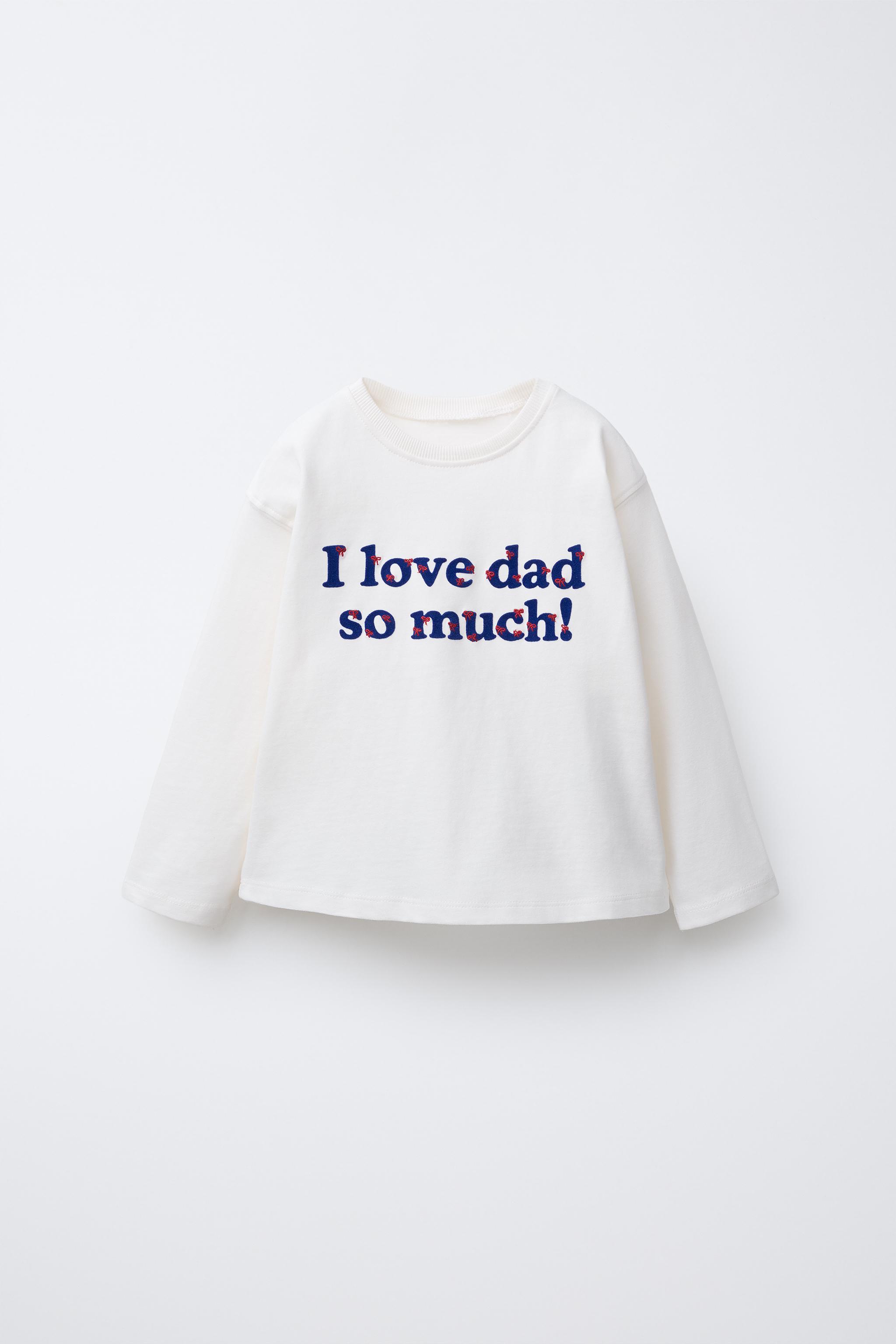 フロックプリントテキストTシャツ - ブルー | ZARA Japan / 日本