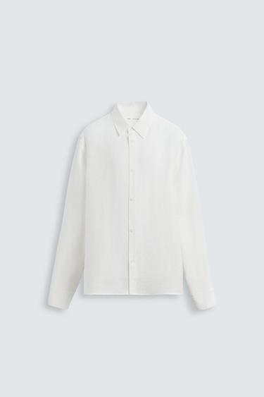 CAMISA REGULAR FIT ESTRUCTURA - Blanco de Zara