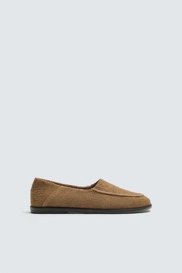LEATHER LOAFERS - Brown by Zara