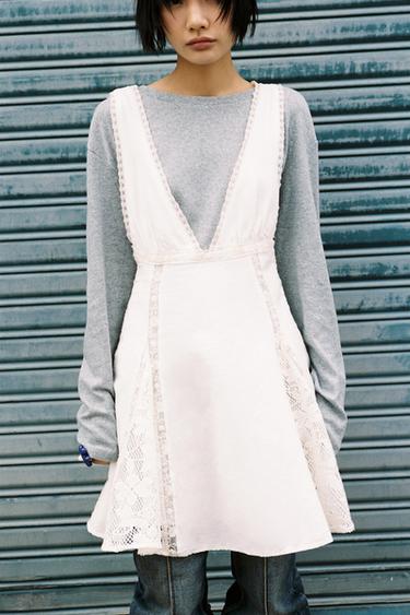 퀼 레이스 미니 원피스 - Zara 스크래치 화이트