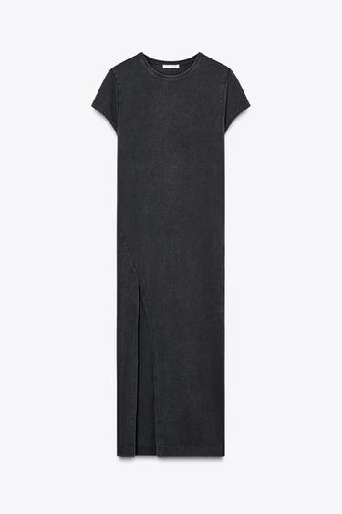 WASHED MIDI DRESS - Charcoal by Zara - Image 0