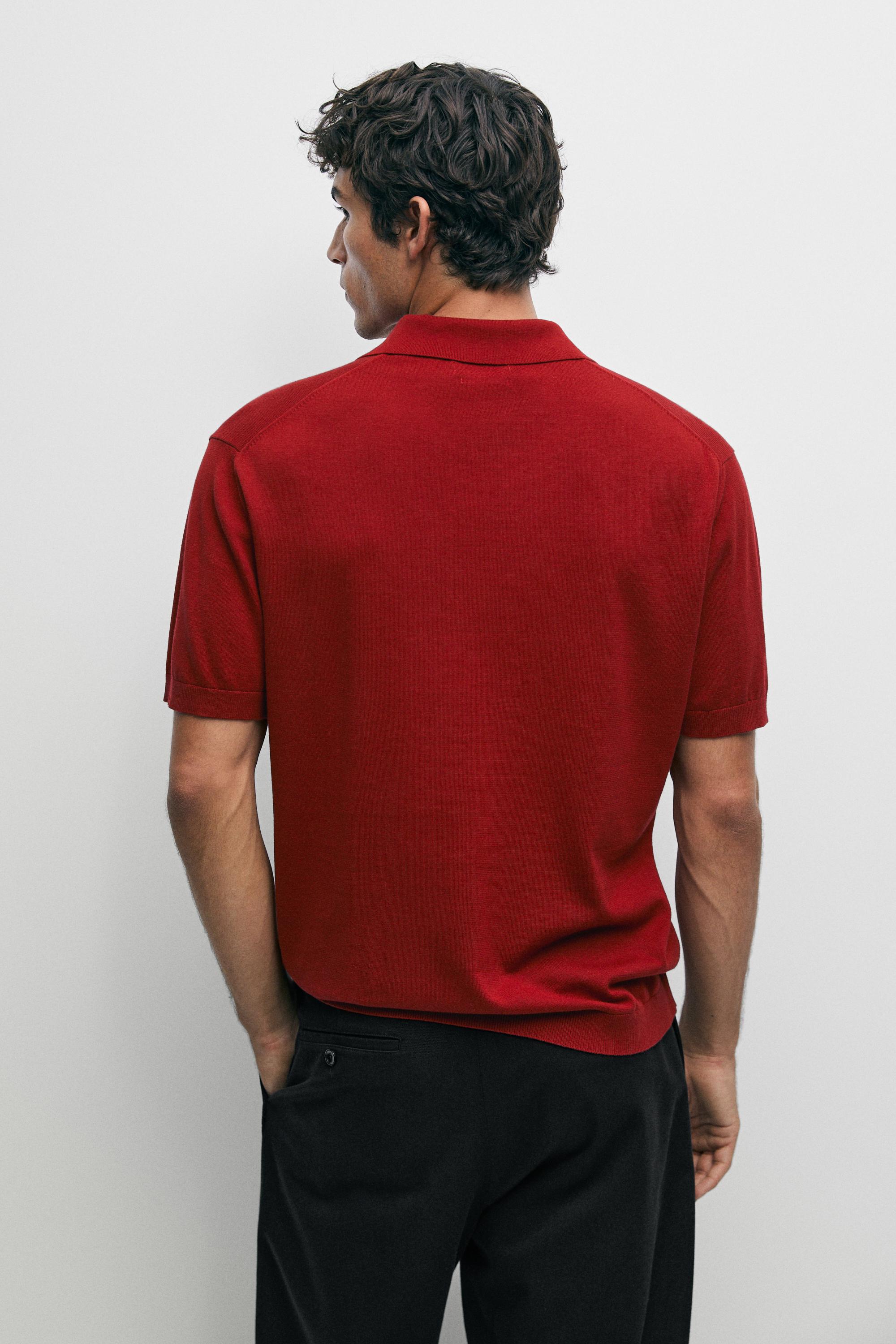100% cotton knit polo sweater
