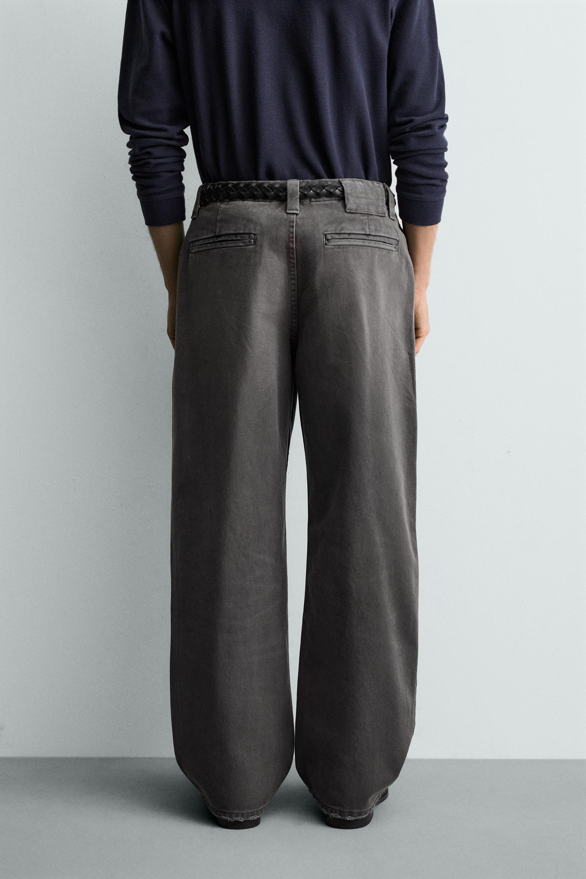 PANTALON CHINO COUPE DÉCONTRACTÉE DÉLAVÉ