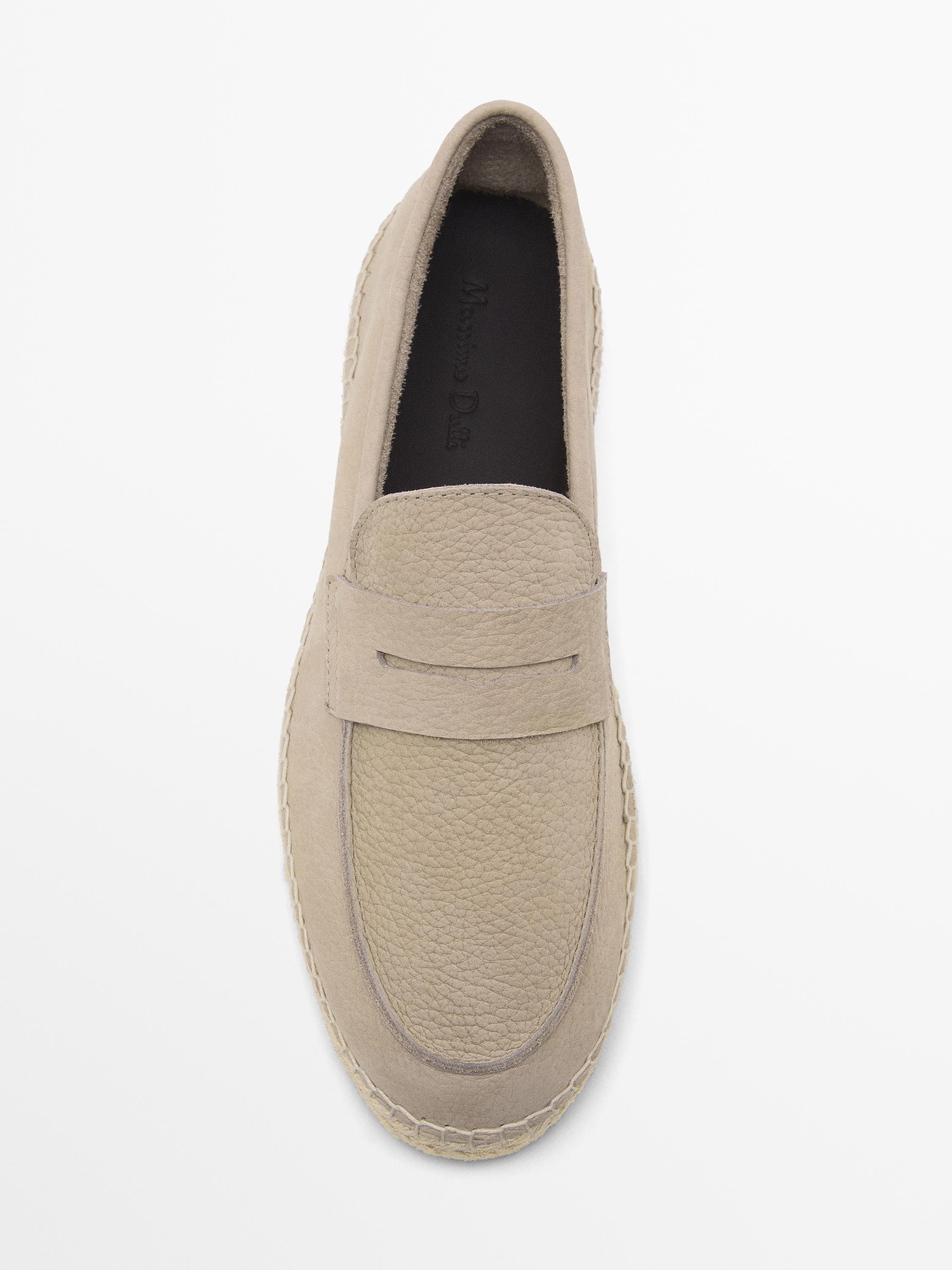 Nubuck penny strap espadrilles - Sandy Brown | ZARA United