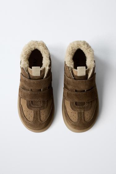 Zara LINED SPORTY ANKLE BOOTS - Brown