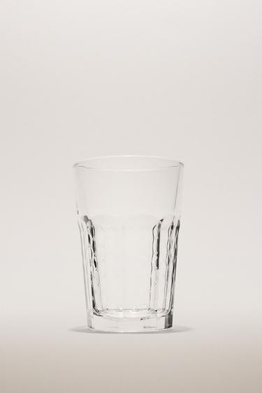 플라워 릴리프 글라스 컵 - Zara 990