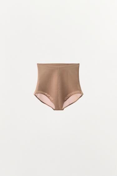 WIDE-WAIST BRIEFS WITH POLYAMIDE - Beige-pink by Zara - Image 4