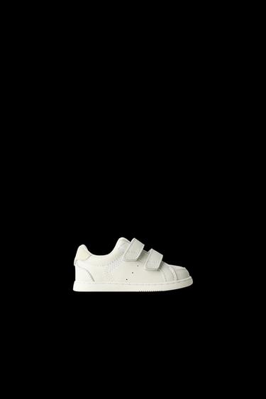 LEDER-SNEAKER MIT RIEMEN BAREFOOT - Weiß von Zara - Bild 0