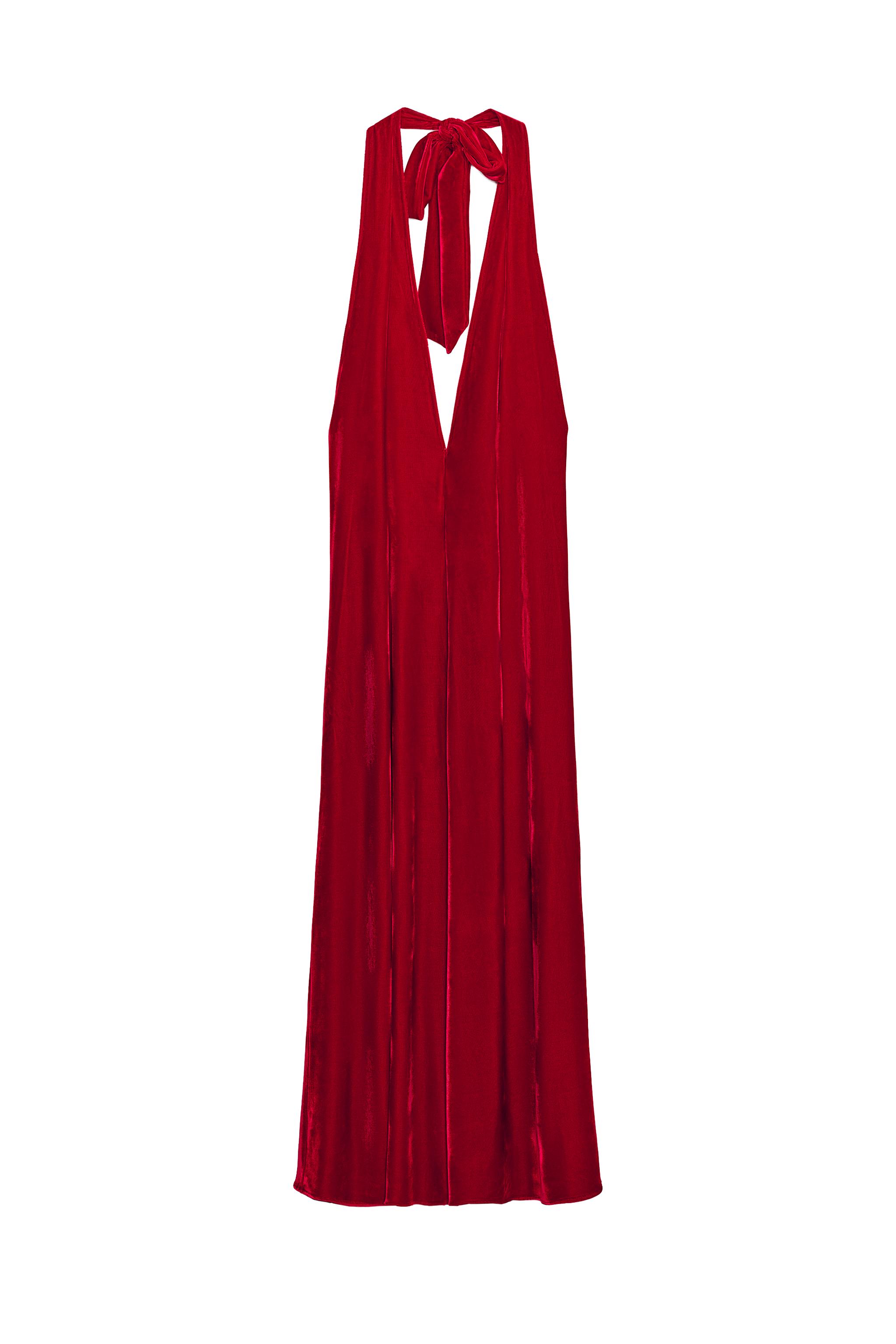 VESTIDO HALTER TERCIOPELO