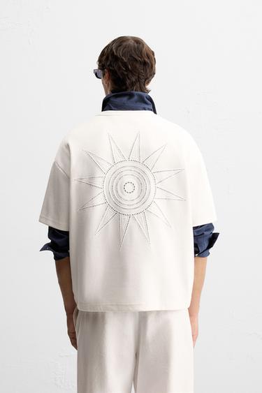 RAISED PRINT SWEATSHIRT - White by Zara - Image 2