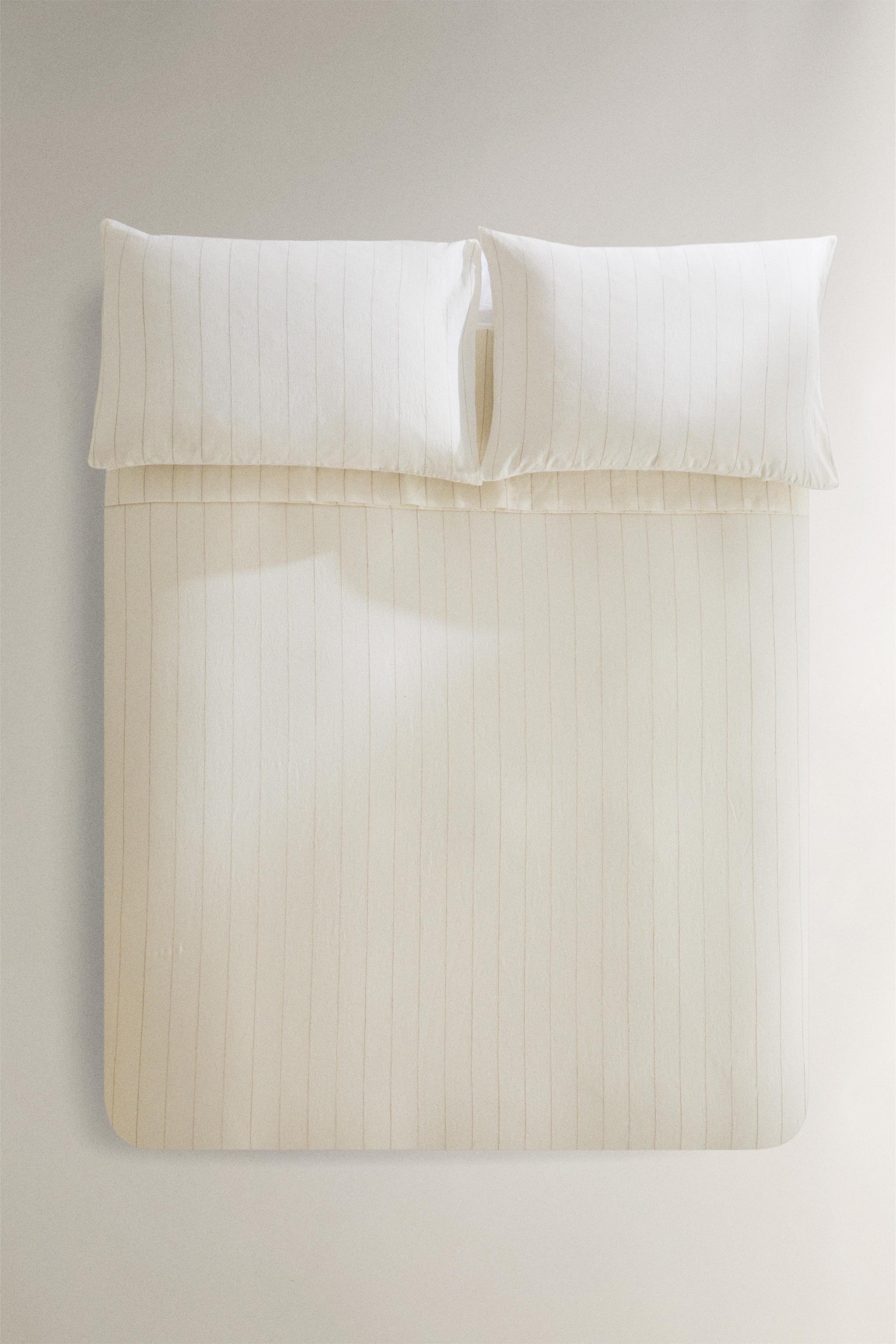 ZARA HOME 掛け布団カバー　ウォッシュリネン　シングル　ベージュ リネン掛け布団カバー | Zara Home 日本/Japan