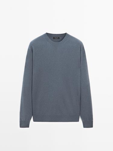 Zara Wool blend crew neck sweater - Dusty blue