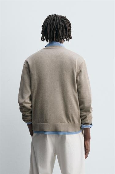 CARDIGAN WITH CONTRAST TRIMS - Beige by Zara - Image 2