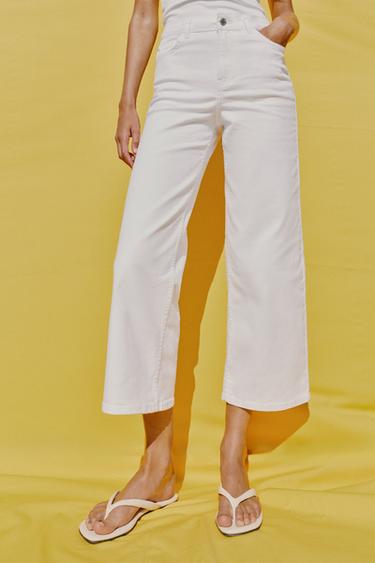 Z1975 HIGH-WAIST COMFORT CULOTTES - White by Zara
