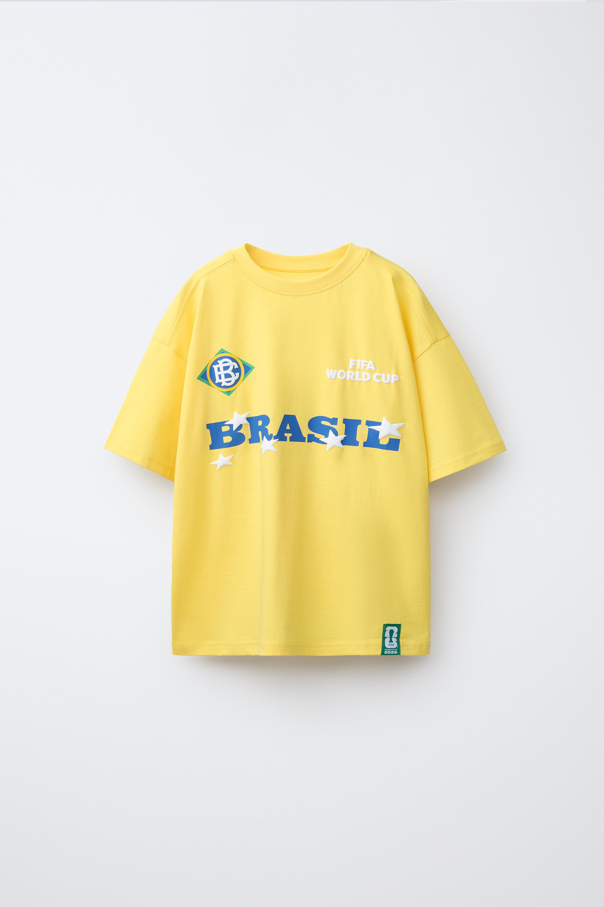 Детские футболки Zara BRAZIL FIFA WORLD CUP ™ 2026 PRINTED T-SHIRT
