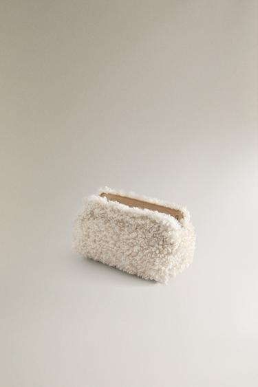 FURRY TOILETRY BAG - Ecru White by Zara - Image 3