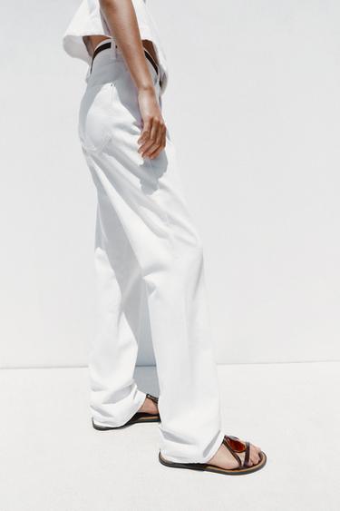 JEAN Z1975 DROIT ANNÉES 90 TAILLE HAUTE CEINTURE - Blanc de Zara - Image 2