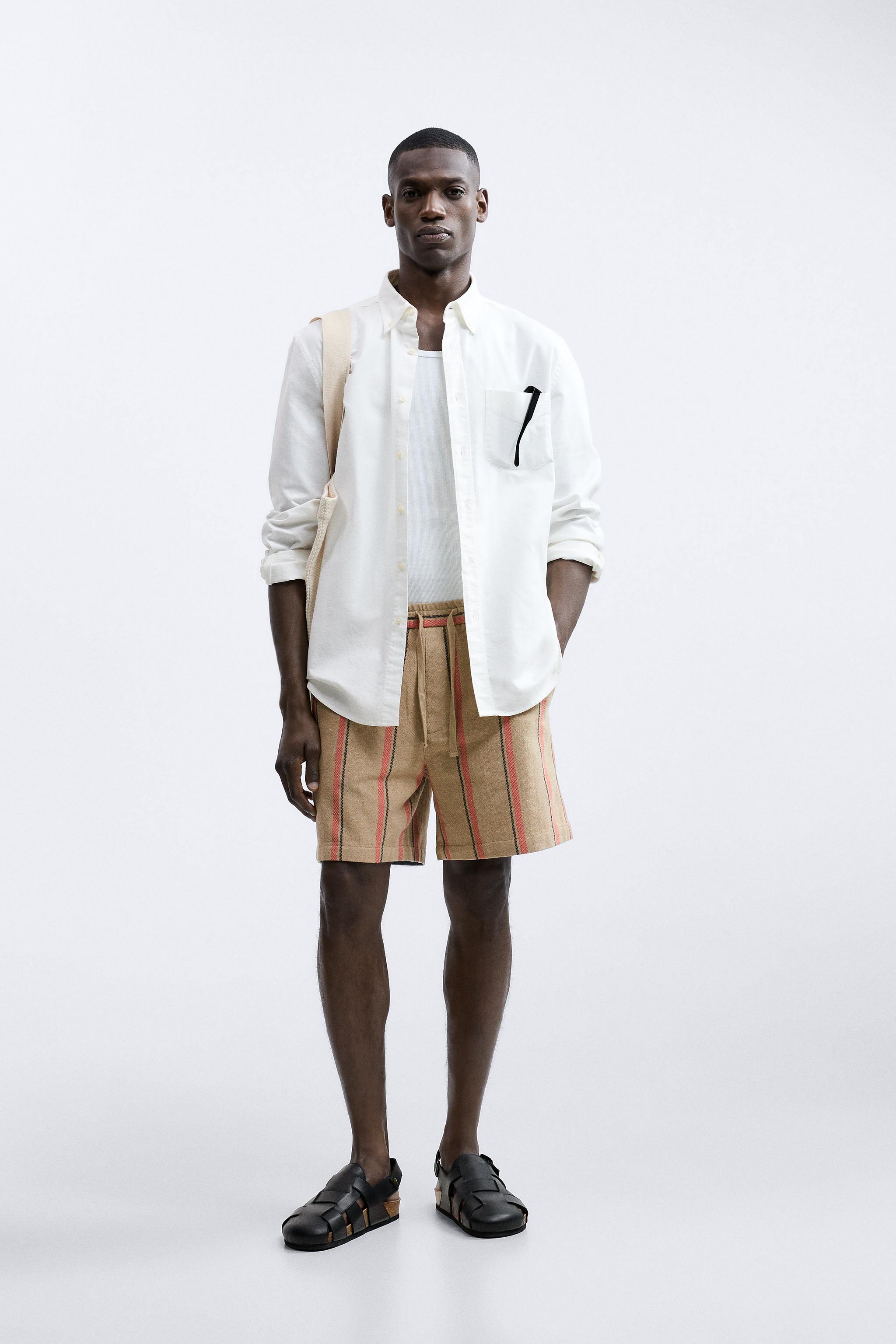 Zara mens linen store shorts