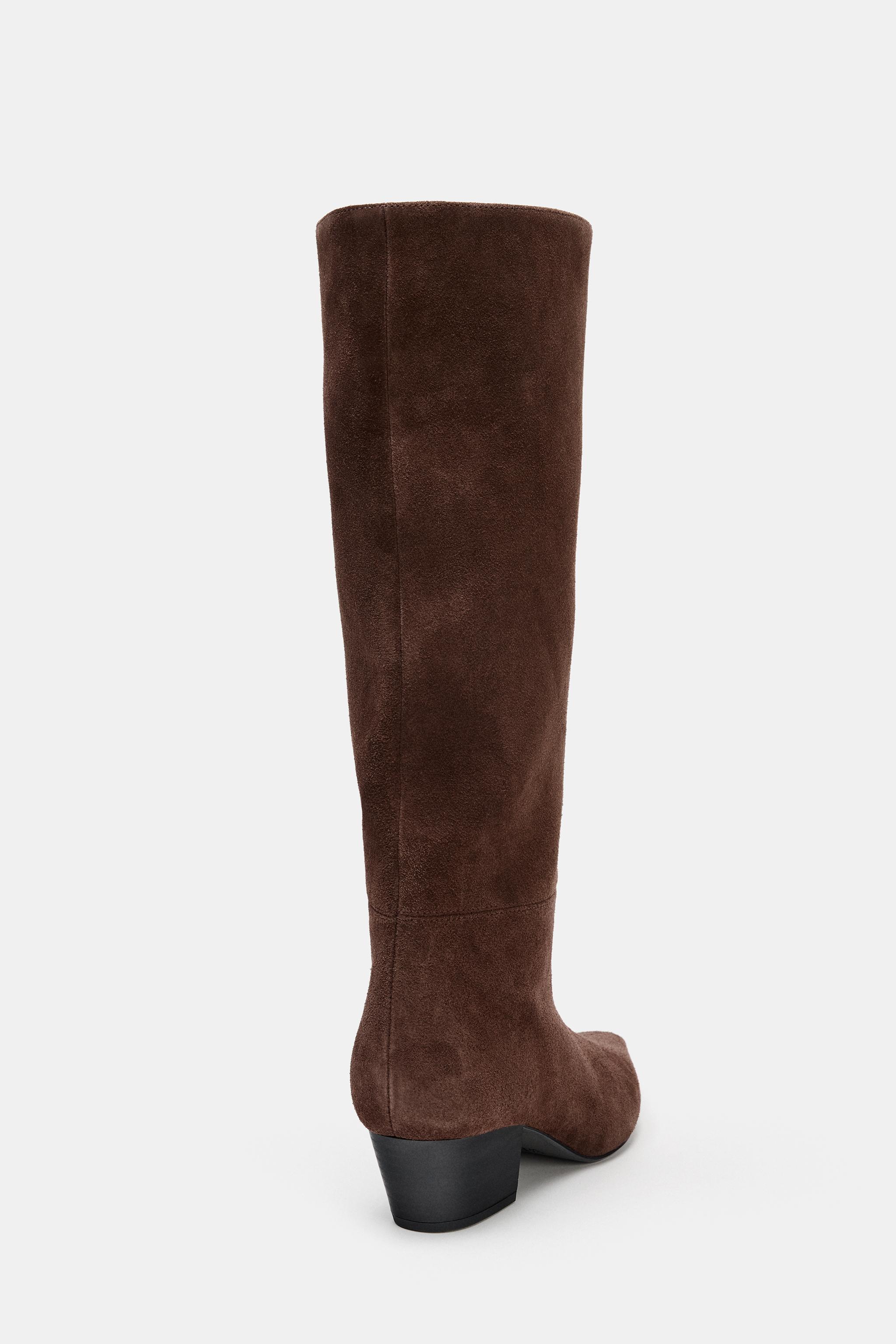 SPLIT LEATHER COWBOY BOOTS