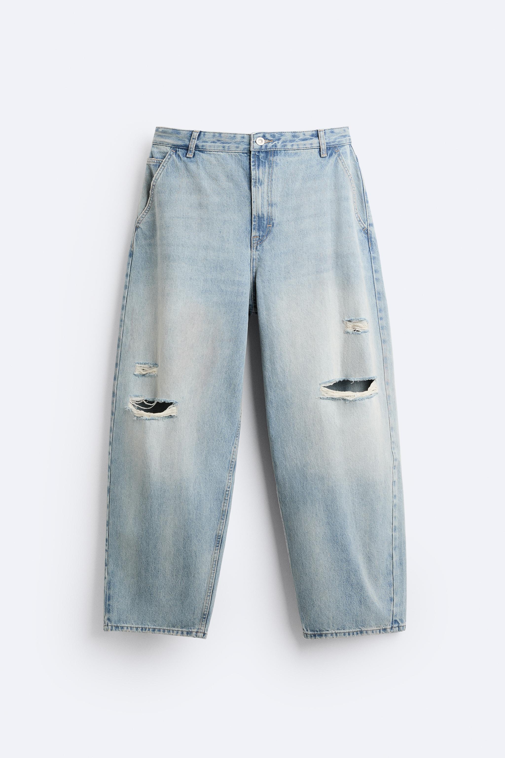 BAGGY FIT JEANS - Mid-blue | ZARA United States