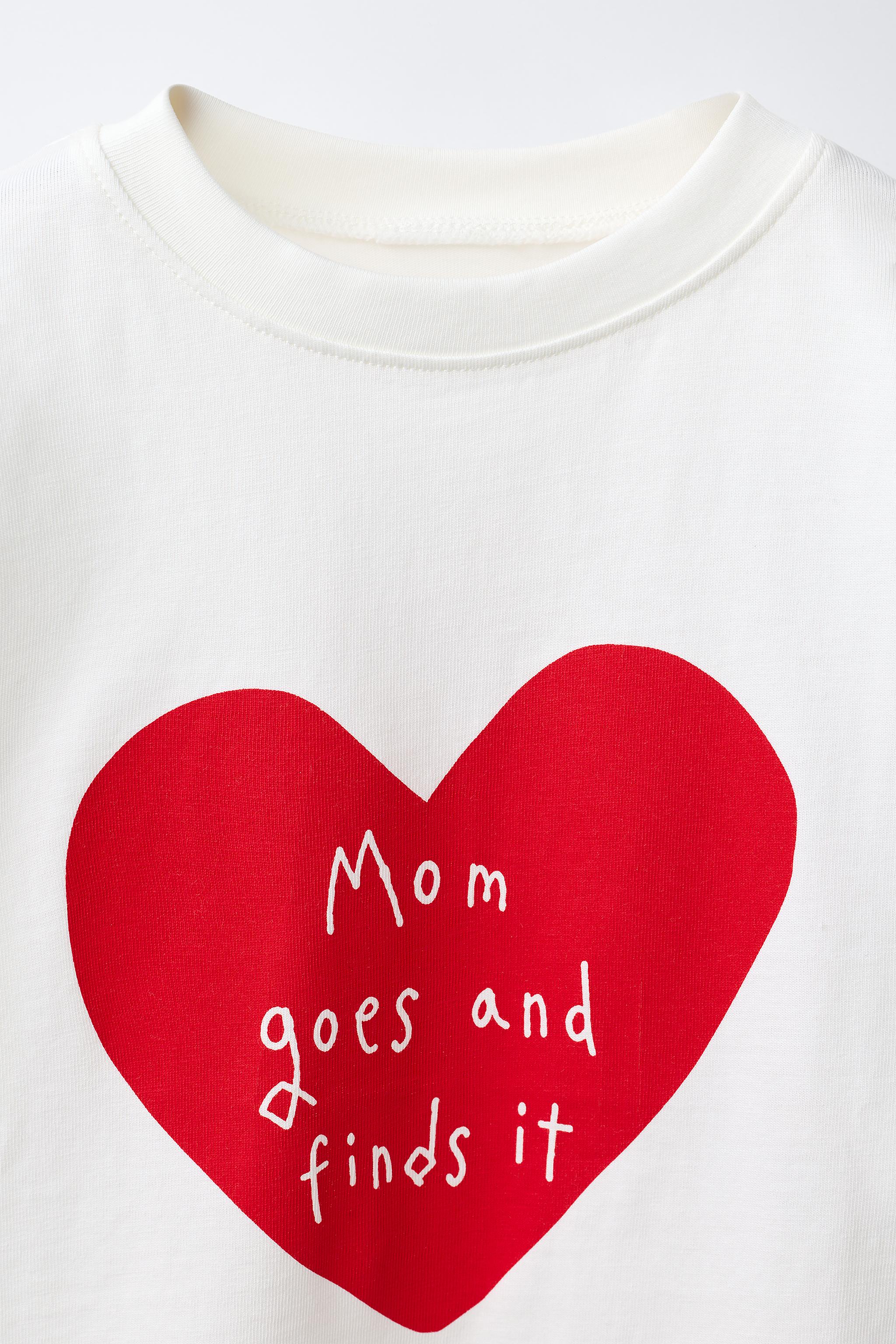 T-SHIRT IMPRIMÉ CŒUR MAMAN