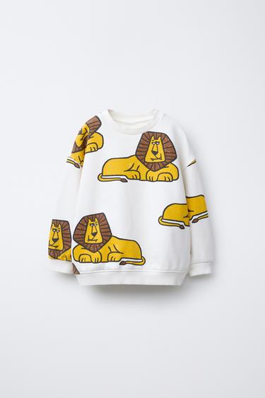 LION PRINT SWEATSHIRT - Ecru by Zara - Image 0