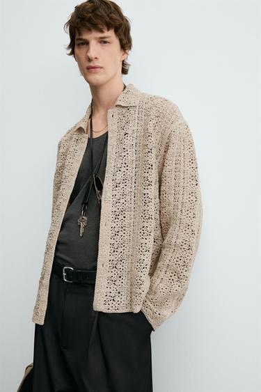 SURCHEMISE STRUCTURE CROCHET - Sable de Zara - Image 4