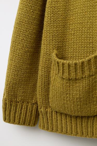 CARDIGAN EN MAILLE LIMITED EDITION - Vert pistache de Zara - Image 3