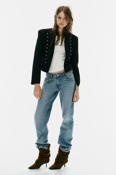 BLAZER ENTALLADA HOMBRERAS - Negro de Zara