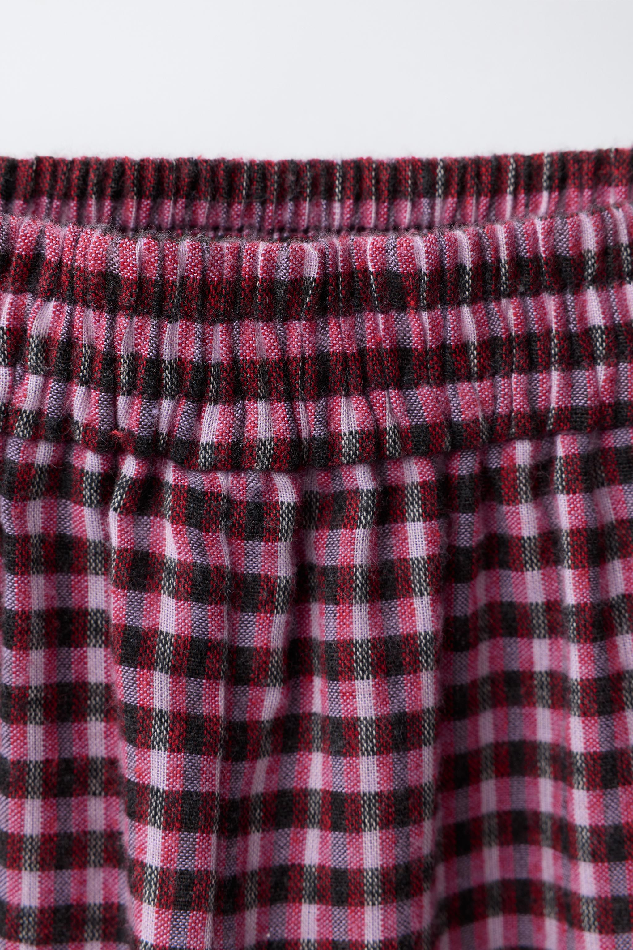 PANTALON JUPE-CULOTTE PINCES CARREAUX