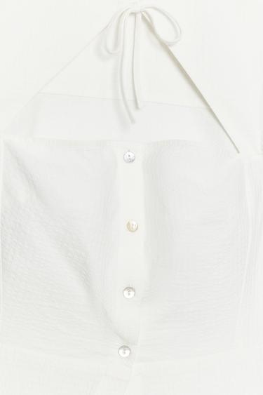 CUT-OUT TOP WITH BOW - White by Zara - Image 8