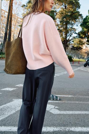 PULL EN MAILLE DOUX - Rose clair de Zara - Image 3