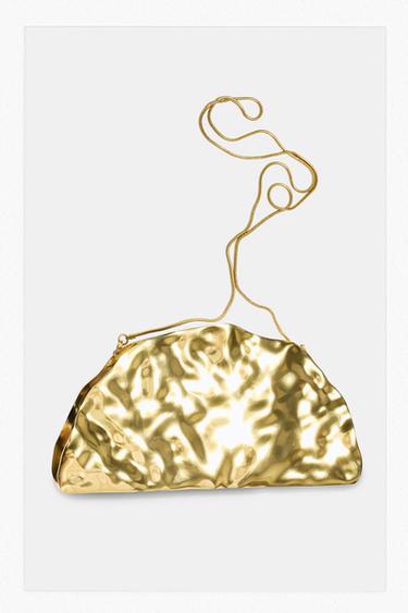 METALLIC RIGID MINAUDIÈRE - Golden by Zara