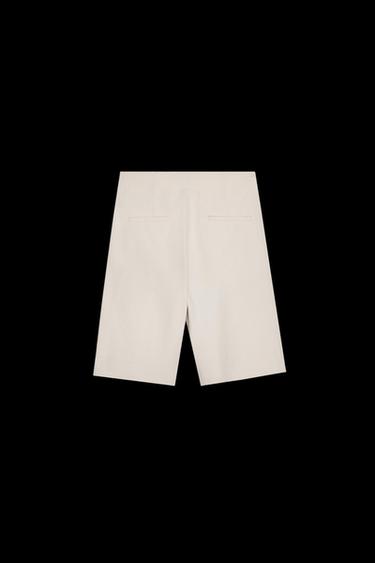 ZW COLLECTION BERMUDA SHORTS WITH DARTS - stone by Zara
